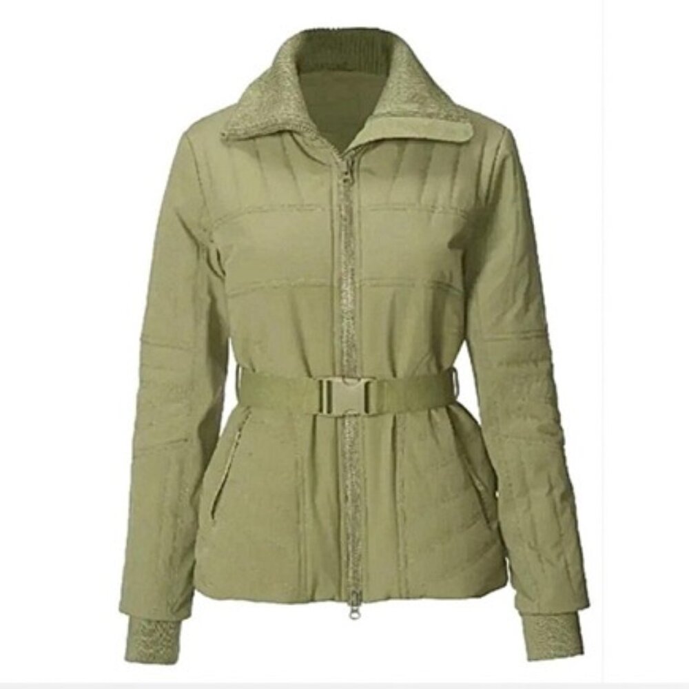 Cabi 4300 Ski Lift Puffer Jacket in Sage Fall 2022 Medium